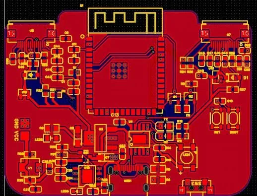 PCB layout in the design tool